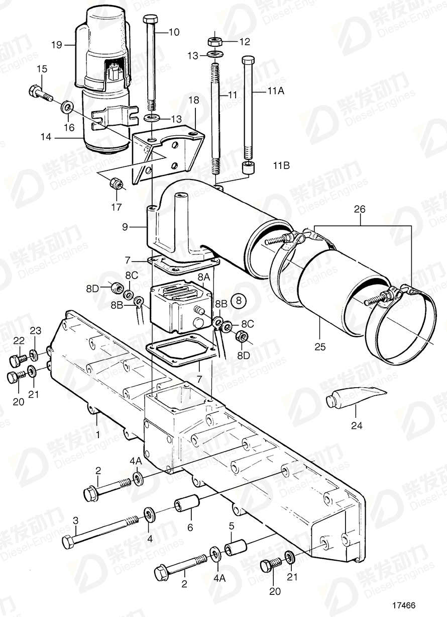 volvo penta Hexagon screw 967825 Drawing volvo penta Hexagon screw 967825 Drawing